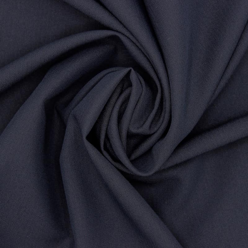 Tissu polyester et coton - marine