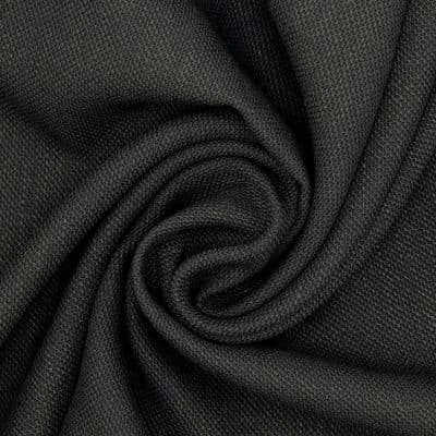 Tissu polyester texturé - réglisse