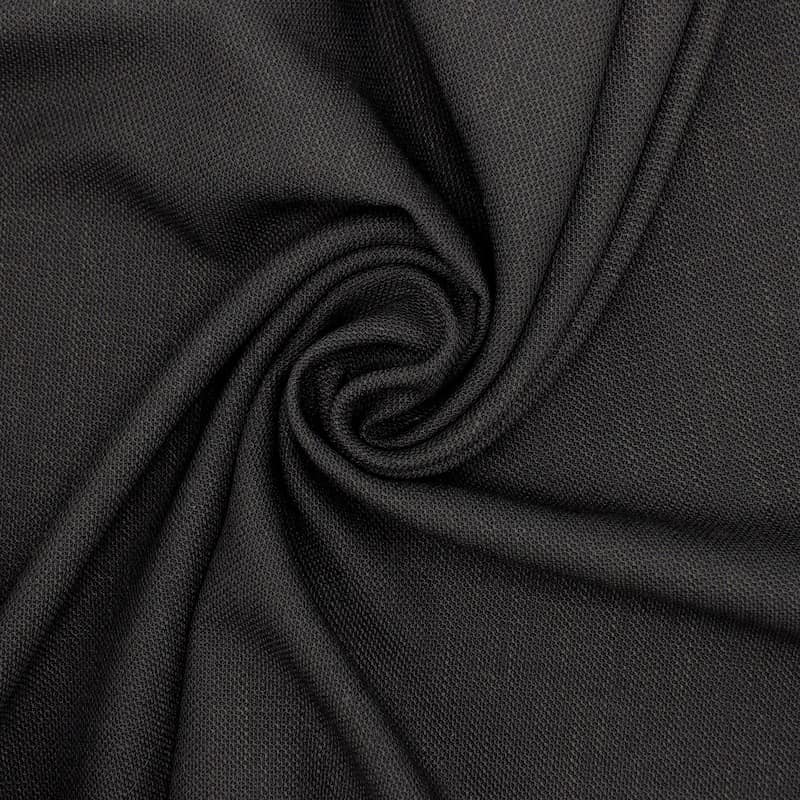 Tissu polyester texturé - réglisse