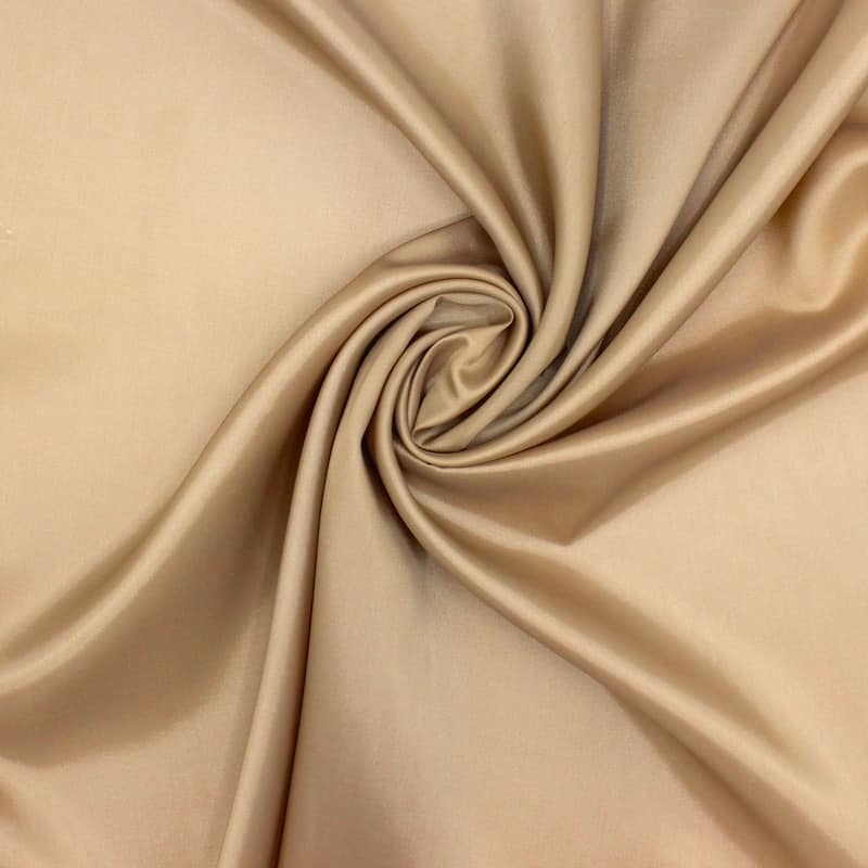 Satined lining fabric -  coffee with milk 