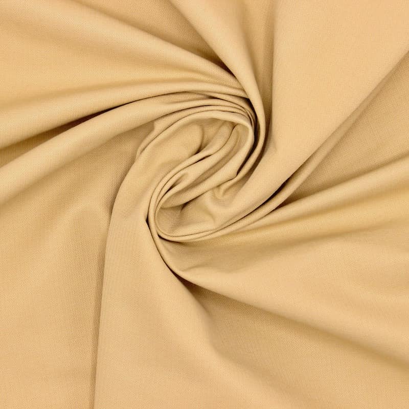 Fabric in cotton and polyester - straw yellow