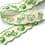 Ribbon with embroidered mice - ecru / green