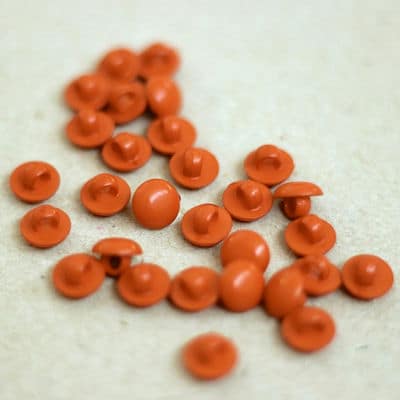 Resin button - brick-colored