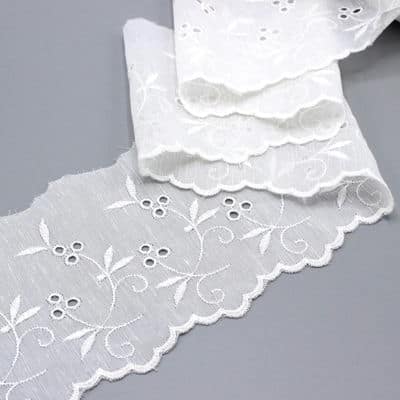 Broderie anglaise en polyester