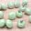 Round button - pearly opaline green