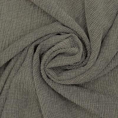 Tissu polyester extensible - gris