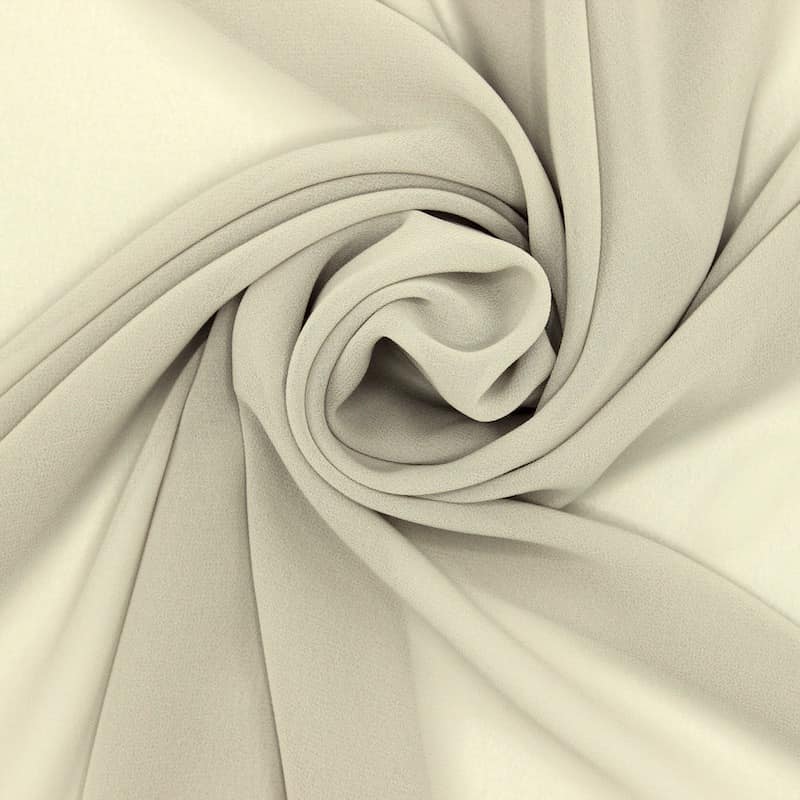Tissu voile polyester - beige