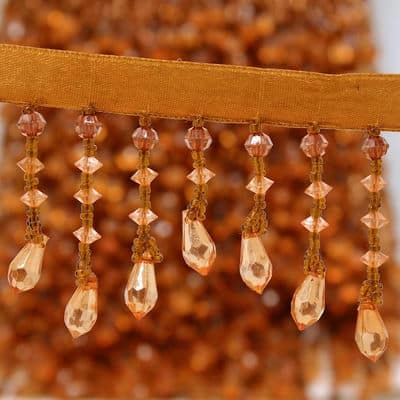 galon perles - crystal fan brown