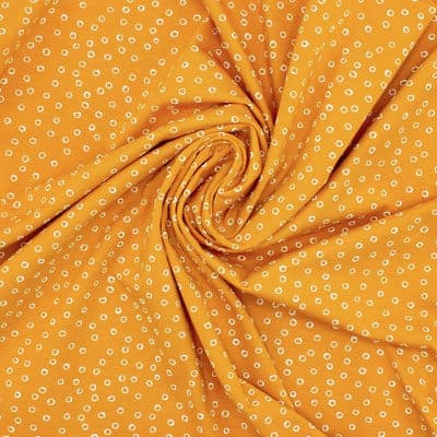 Jersey fabric with bubbles - orange