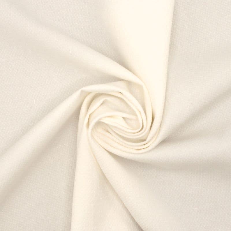 Tissu coton piqué - blanc