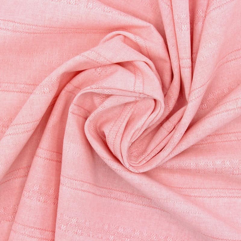 Striped double-sided fabric - pink