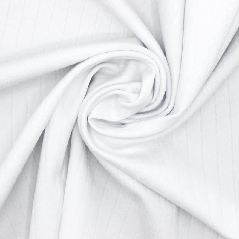 Tissu en coton extensible - blanc