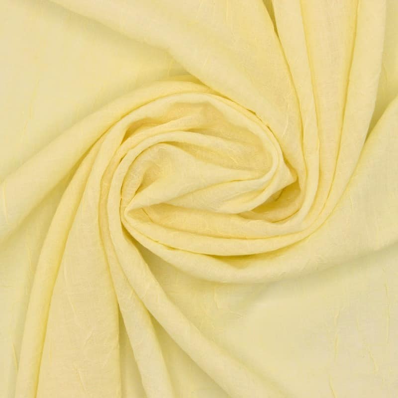Voile de coton froissé - jaune