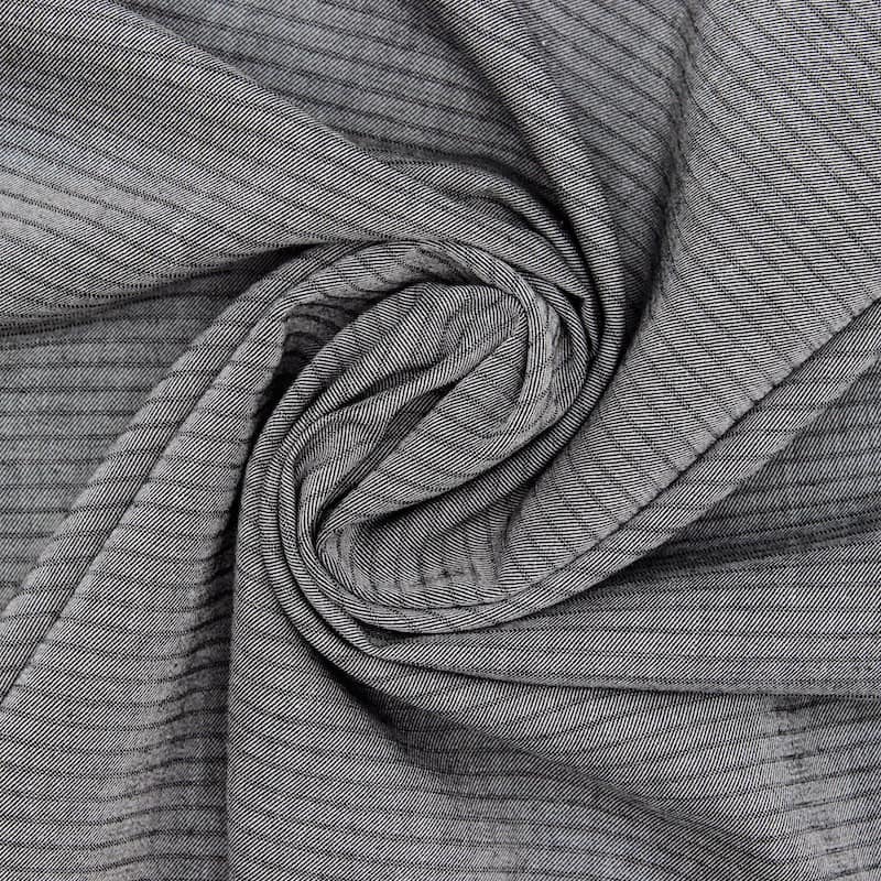 Striped cotton - grey