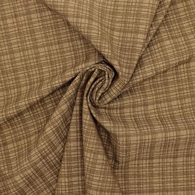Checkered extensible fabric - brown