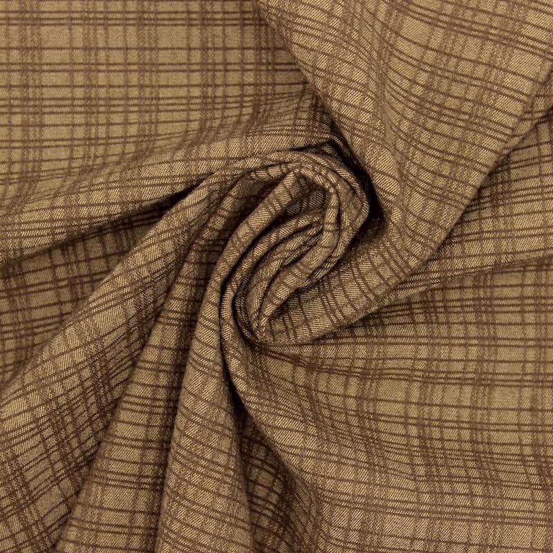 Checkered extensible fabric - brown