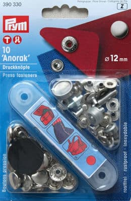 Boutons pression 12mm Anorak