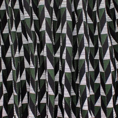 Cloth of 0,70m Jacquard fabric with geometric print - green