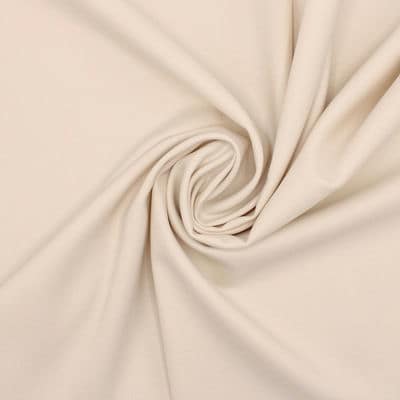 Rekbare polyester twill - gebroken wit