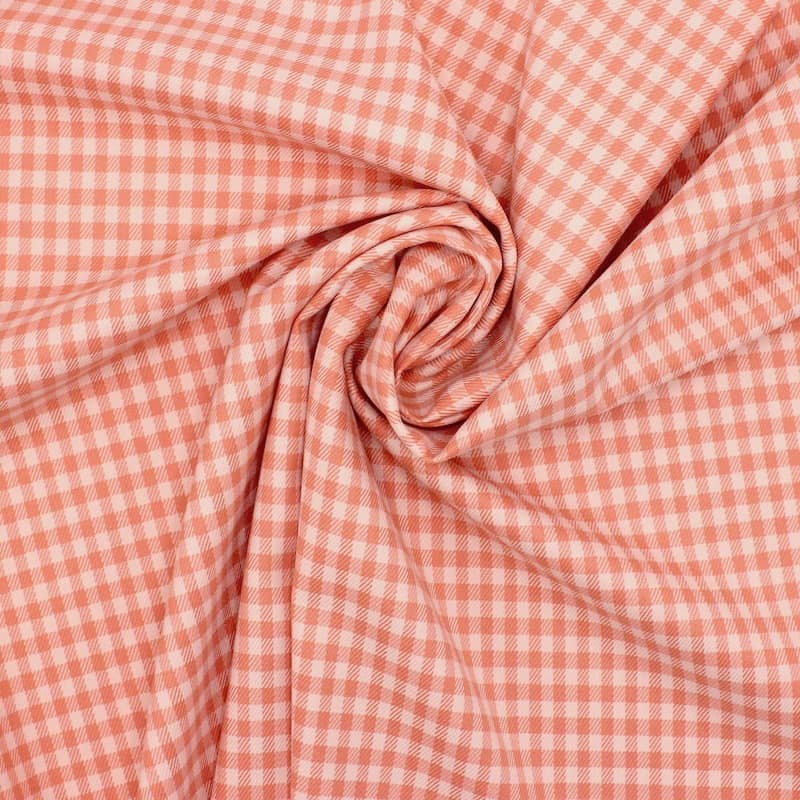 Checkered extensible fabric - salmon 
