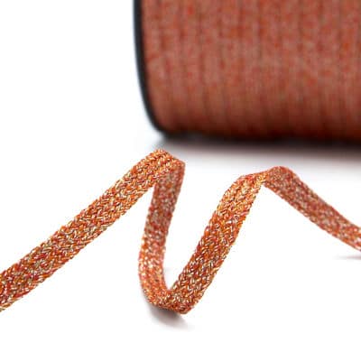 Braid trim with lurex thread - orange