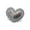 Heart buckle belt  - silver