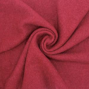 Luxe 100% Bouillie Laine Tissu Matériau Rouge