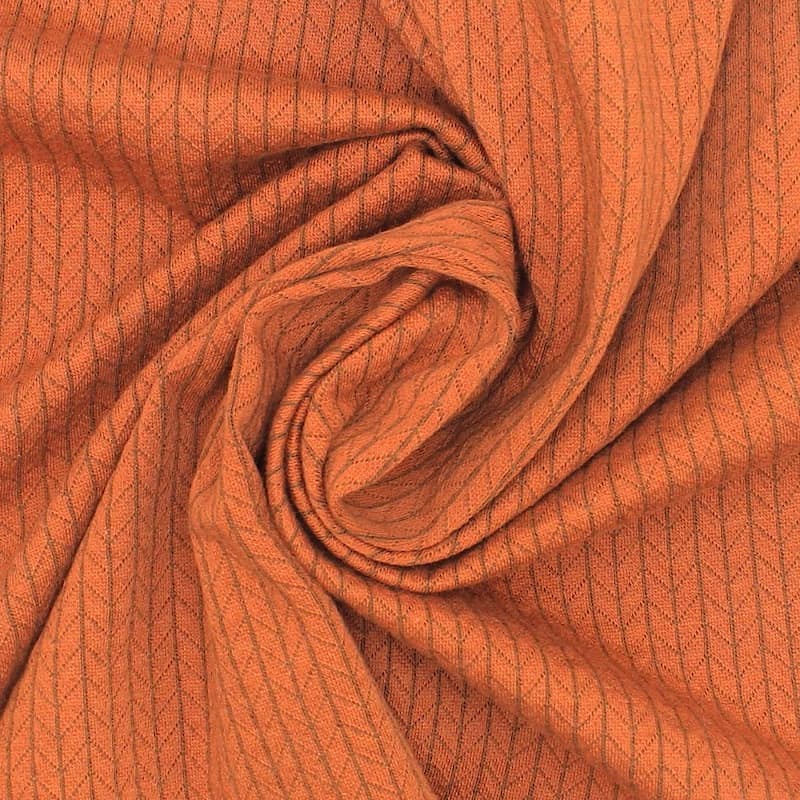 Sweatshirt with mini twisted pattern - rust