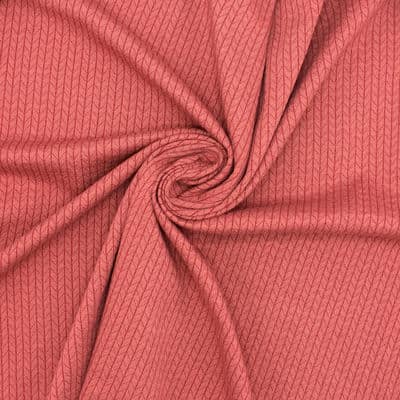 Tissu jersey mini torsadé - framboise
