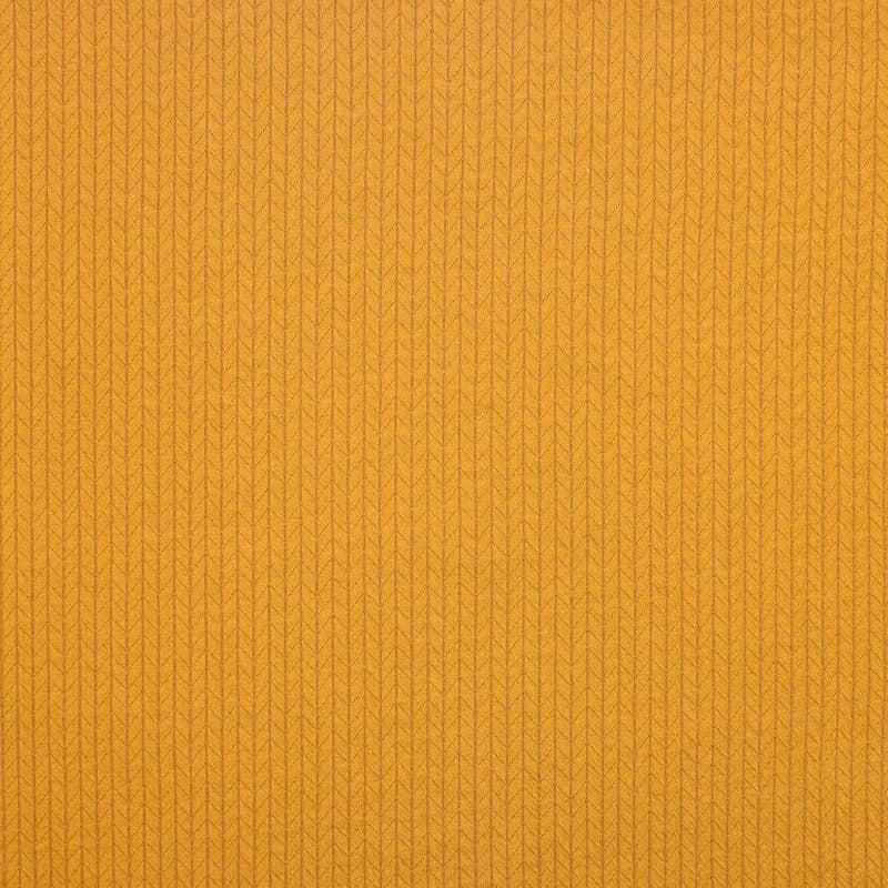 Tissu jersey mini torsadé - moutarde