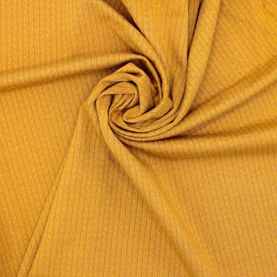 Sweatshirt with mini twisted pattern - mustard yellow