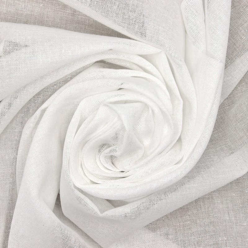 Tissu étamine coton - blanc