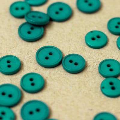 Round resin button - teal