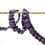 Gathered braid trim in faux leather - purple