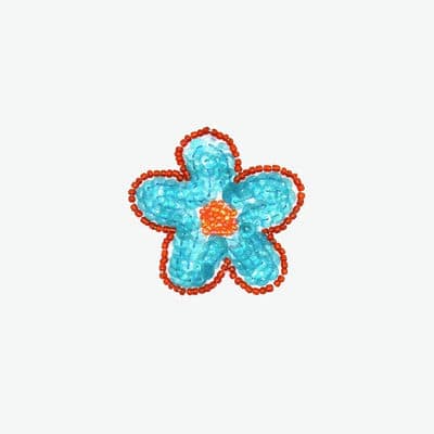 Flower with glitters to sew