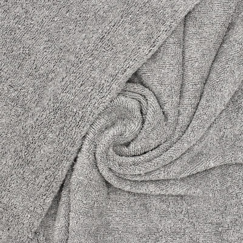 Tissu éponge jaspée - gris