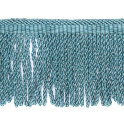Braid trim with fringes - blue