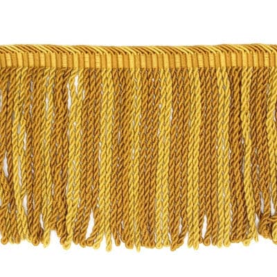 Braid trim with fringes - mustard yellow