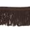 Braid trim with fringes - brown