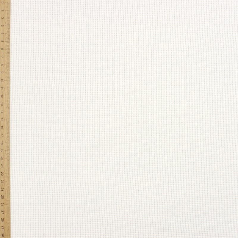 Knitted embossed jersey fabric - white