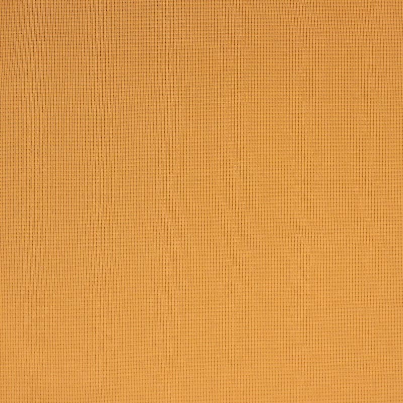 Knitted embossed jersey fabric - mustard yellow