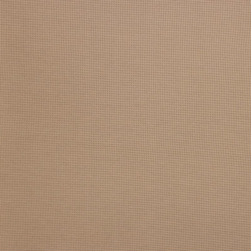 Knitted embossed jersey fabric - coffee with milk 