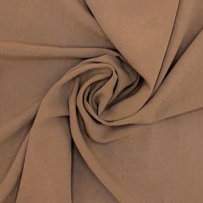 Viscose fabric with washed silk aspect - chocolate brown