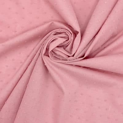 Tissu coton plumetis - camelia