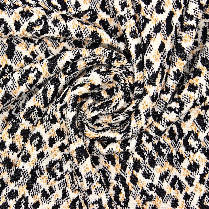 Extensible fabric type knit fabric - orange 