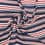 Striped polyester fabric - navy blue 