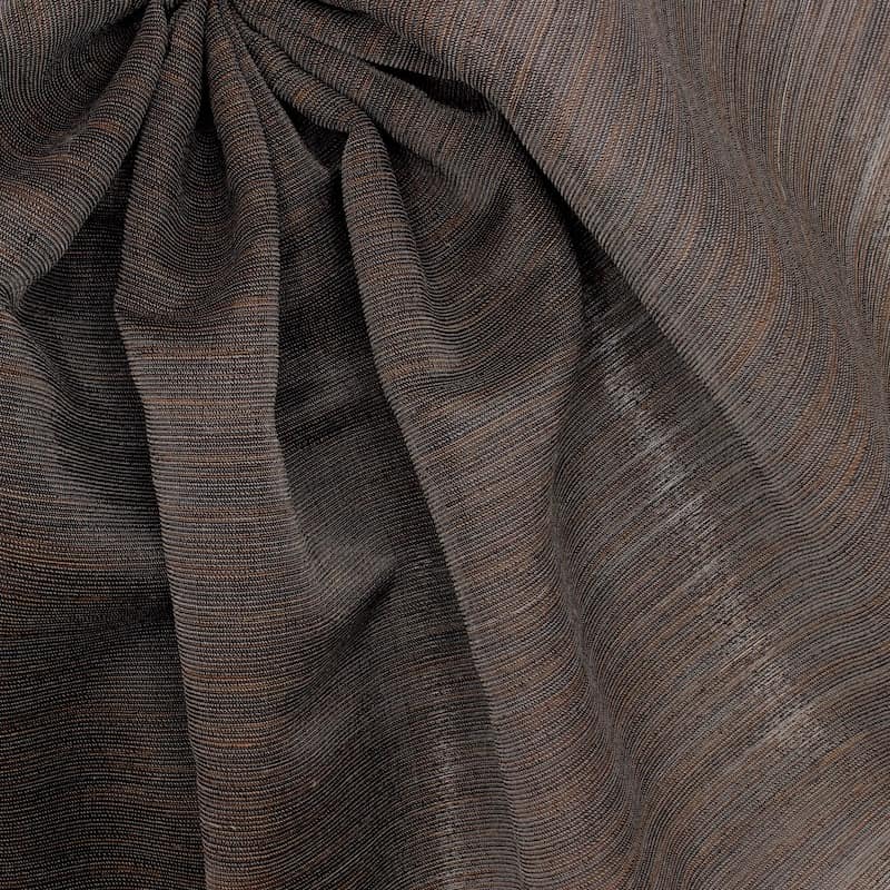 Fabric in horsehair and polyamide - grey, brown