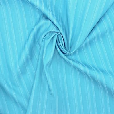 Tissu extensible rayures bleu