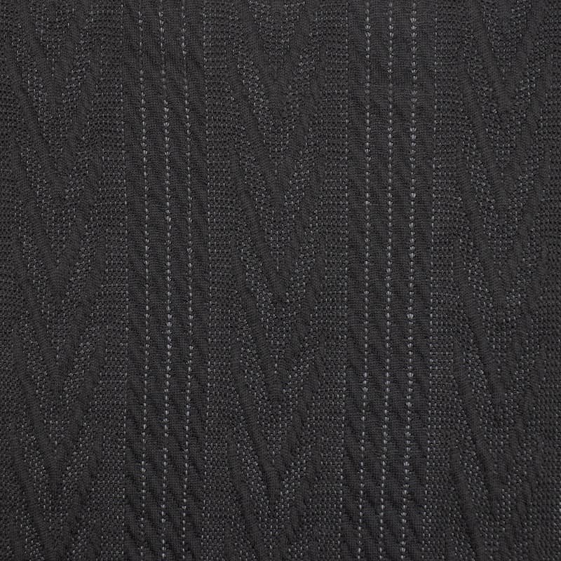 Knit fabric with twisted pattern - black