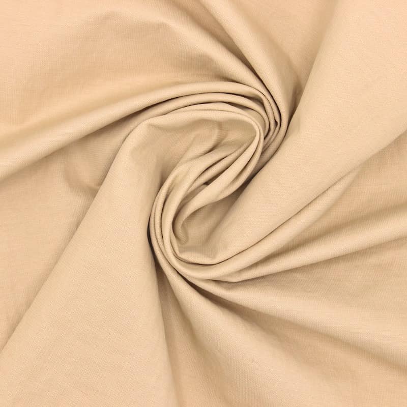 Tissu coton et polyester - beige